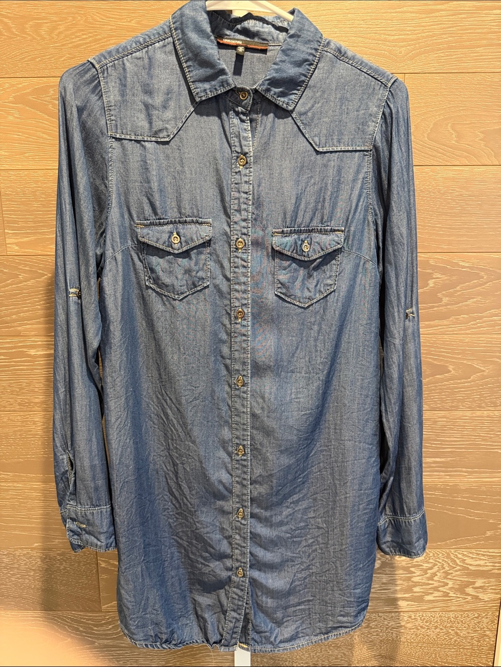 Denim Chambray Shirt Dress